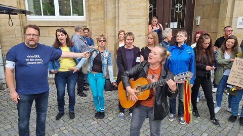 Eröffnung, Geburtstag EDGAR, Andaсht KATRIN - 68. MAHNWACHE - BAUTZEN, Postplatz, 23 05 2022