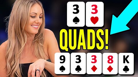 Flopping QUADS vs. OVER PAIR in Cash Game | Poker Hand of the Day presented by BetRivers