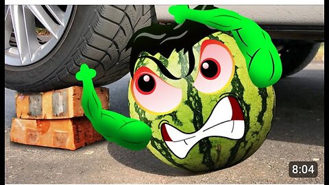 Car us hulk, watermelon colal crushing Coca Cola crushing & soft Thigs by Car.