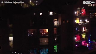 Ces immeubles sont convertis en boîtes de nuit géantes !