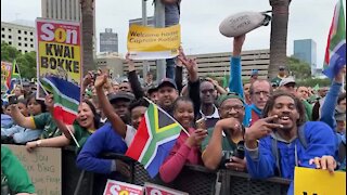 South Africa - Cape Town - Springbok Trophy Tour (Video) (FXY)