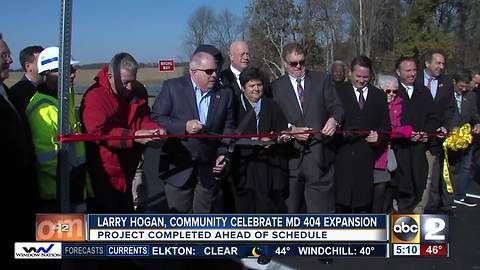 MD 404 expansion done in time for Thanksgiving travelers