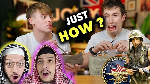 Arab Muslim Brothers Reaction to Brits try US Navy Seal rations!!