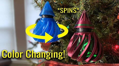 30 RPM MOTORIZED COLOR-CHANGING HOLIDAY ORNAMENT!