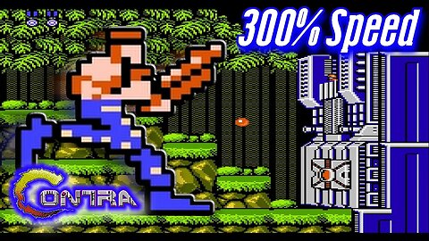 Contra gameplay 300% speed challenge