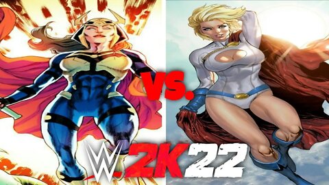 WWE 2K22 | BIG BARDA V POWER GIRL! | 2 Out Of 3 Falls Count Anywhere Match [60 FPS PC]