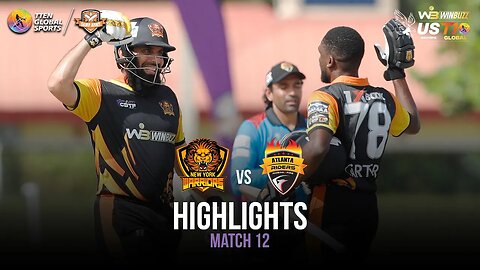 Match 12 Highlights: New York Warriors vs Atlanta Riders | US Masters T10 2023