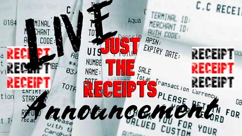 LIVE Announcement! | Just The Receipts