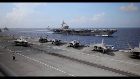 Carrier Strike Group 21 conducted quad carrier operations in the Philippine Sea