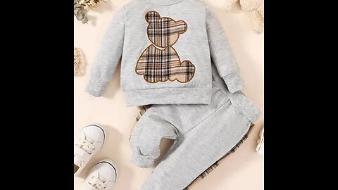 BABY BEAR GRAPHIC SWEATSHIRT AND JOGGERS SET