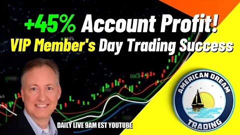 VIP Member's Unbelievable +45% Account Profit - Day Trading Success In The Stock Market