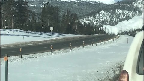 Video shows controlled avalanche at Mt. Bethel that led to snow slide on I-70 near Herman Gulch