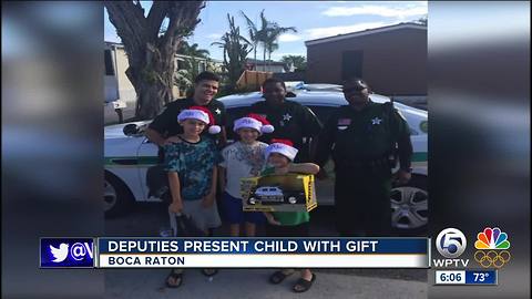 Deputies bring Christmas joy to family of boy on Autism spectrum