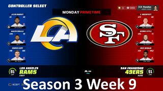 Madden Nfl 23 Rams Vs 49ers Simulation Franchise S3 W9