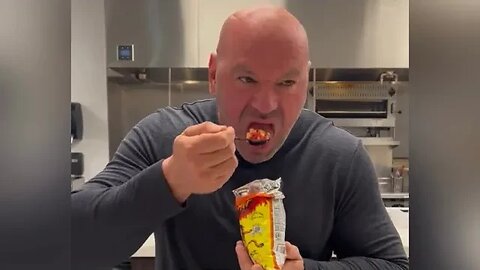 Cheetos Elote and Mountain Dew cake smash with Dana White