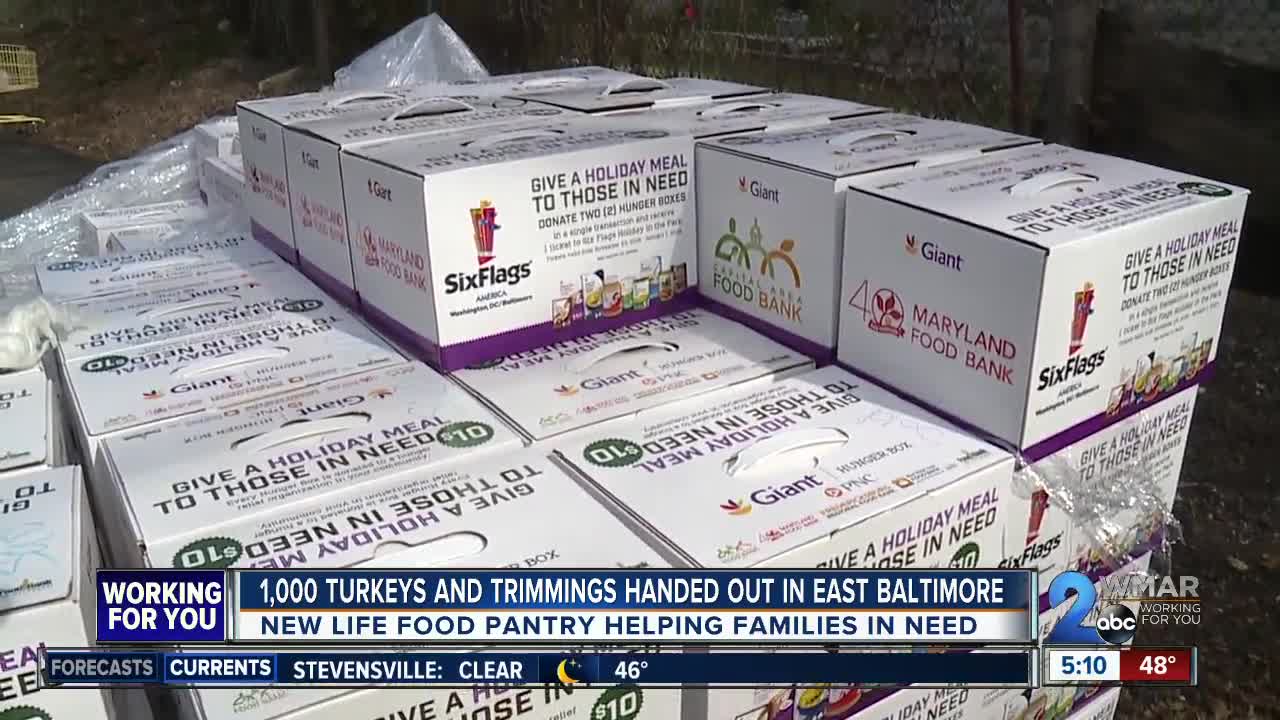 1,000 turkeys handed out in Baltimore to those in need