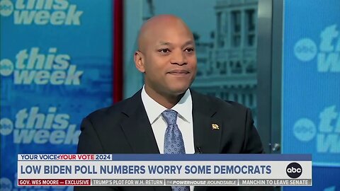 Democrat Gov. Wes Moore Defends Biden’s Failed Record As "Economic Growth," "Economic Upliftment"