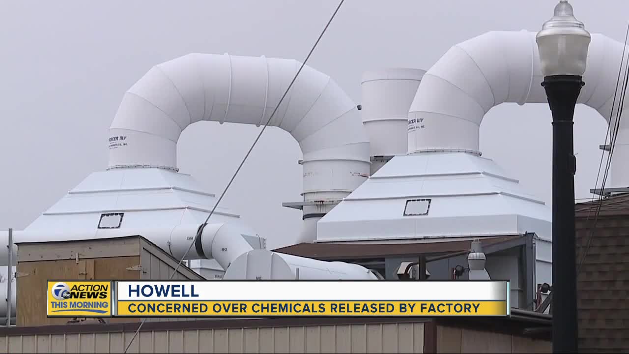 Howell residents concerned over chemicals released by factory