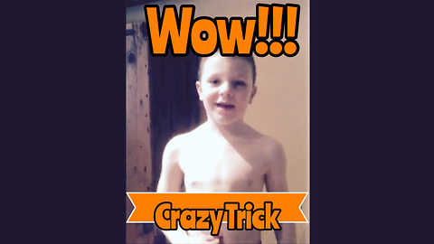 Cute kid performs crazy belly trick!