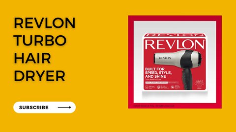 ✅Revlon Turbo Hair Dryer -Review