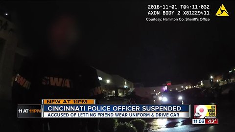 Officer accused of letting friend wear uniform on Halloween