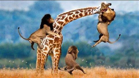 WHO WIll WIN FIGHT GIRAFFE vs KING OF JUNGLE LION