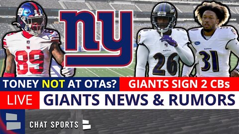 Kadarius Toney NOT At Giants OTAs? + Giants Make 8 Roster Moves | Giants News & Rumors LIVE