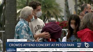 Crowds attend concert at Petco Park