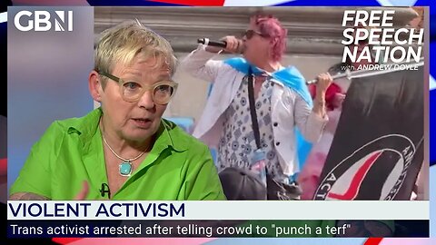 Ex-con trans activist tells the crowd at a trans rally to "punch a terf in the ******* face!'