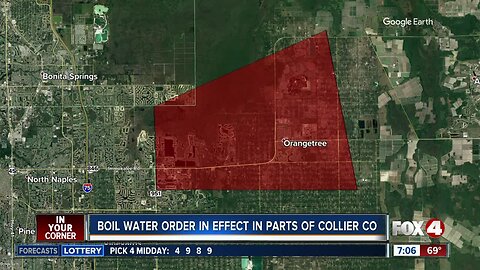 Boil water notice in effect in parts of Collier County