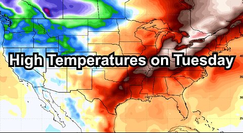 High Temperatures on Tuesday