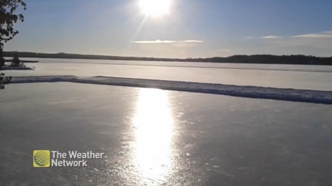 Glimmering ice rink shines in Fenelon Falls, ON