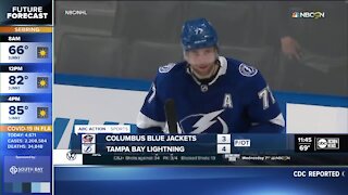 Lightning win 4-3 in OT vs. Columbus