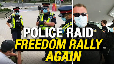 Hamilton Freedom Rally RAIDED by police; everyone in attendance fined