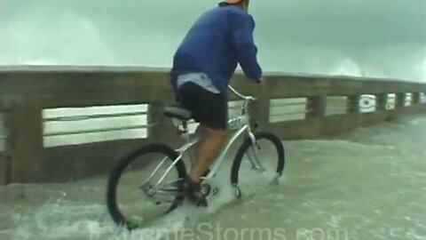 Storm Chaser nailed by Hurricane Wave