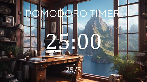 25/5 Pomodoro Timer 🌅 Jazz music + Frequency for Relaxing, Studying and Working 🌅