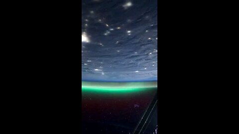 Northern lights view from space