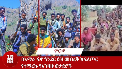 በአማራ ፋኖ ጎንደር ዕዝ መብረቅ ክፍለጦር የተማረኩ የአገዛዙ ወታደሮች