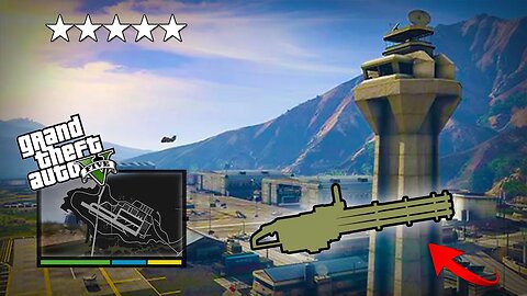 Minigun obtained ILEGAL from the Military Base GTA 🔥 Wanted LVL ⭐⭐⭐⭐ 🔥 Waiting For GTA 6 💰 GTA 5