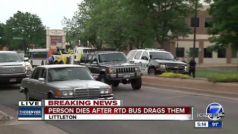 Police: Man dead after being dragged several blocks by RTD bus in Littleton