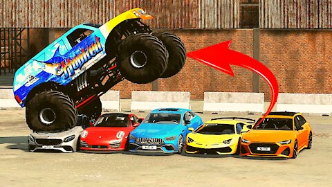 Monster Truck vs Cars – BeamNG.Drive