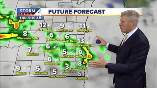 Morning showers Thursday