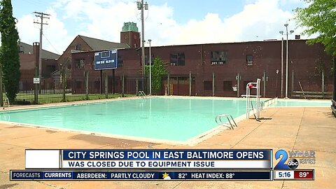 City Springs pool reopens