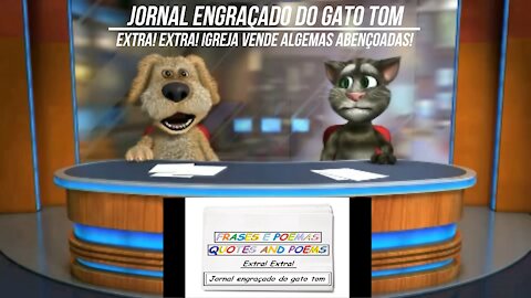 Jornal engraçado do gato tom: Igreja vende algemas abençoadas! [Frases e Poemas]