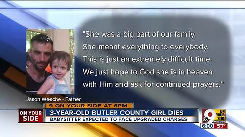 3-year-old Hannah Wesche dies days after baby sitter indicted