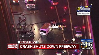 Crash shuts down major Valley freeway