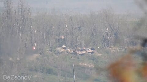 Destruction of a dugout of the Armed Forces of Ukraine with the help of an anti-tank guided missile