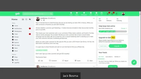 Nowsite Now Please Use Jack Bosma As The Referral Name