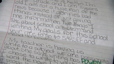 5th grade student in Oro Valley challenges local TV station to show more "good news"