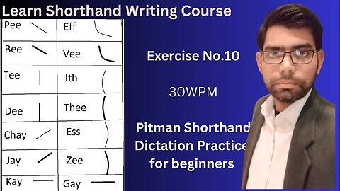 Exercise No.10 Pitman Shorthand Dictation | Stenography | learn Shorthand Writing | 50 WPM Dictation